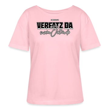 VERFATZ DA VOM JELÄNDE-Rundhals Frauen Bio-T-Shirt - Hellrosa