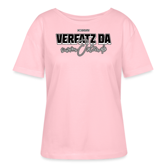 VERFATZ DA VOM JELÄNDE-Rundhals Frauen Bio-T-Shirt - Hellrosa