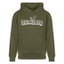 Unisex Bio-Hoodie mit dem Original Berliner Spruch - Flitzpiepe - Khaki Grün