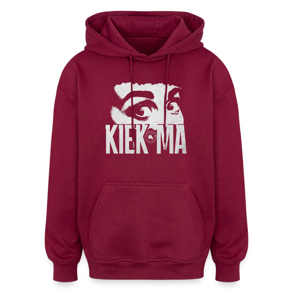 KIEK MA - Oversized Unisex Hoodie - Burgunderrot