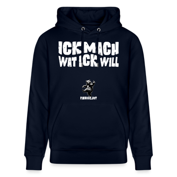 ICK MACH WAT ICK WILL-Unisex Bio-Hoodie - Navy