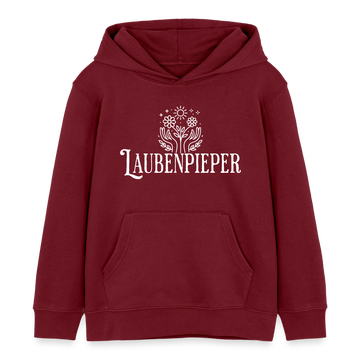 LAUBENPIEPER-Kinder Bio-Hoodie - Burgunderrot