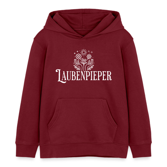 LAUBENPIEPER-Kinder Bio-Hoodie - Burgunderrot