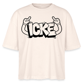 ICKE-Frauen Boxy Bio-T-Shirt - Natur