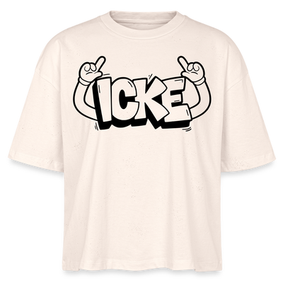 ICKE-Frauen Boxy Bio-T-Shirt - Natur
