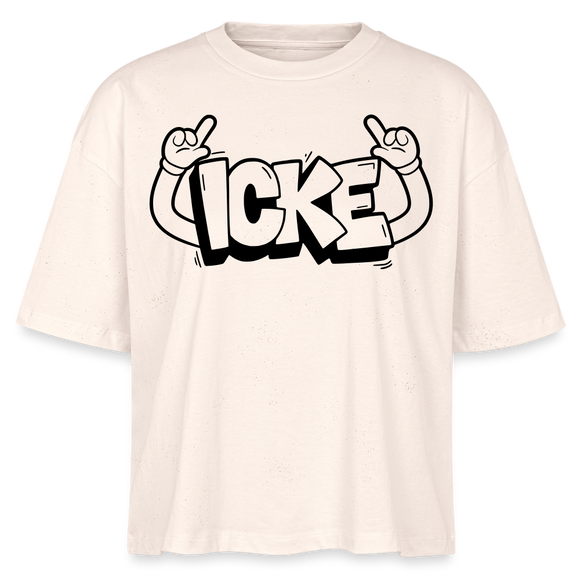 ICKE-Frauen Boxy Bio-T-Shirt - Natur