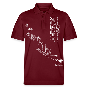 Weihnachten in Berlin2025-JIBT NÜSCHT-Unisex Bio-Poloshirt - Burgunderrot