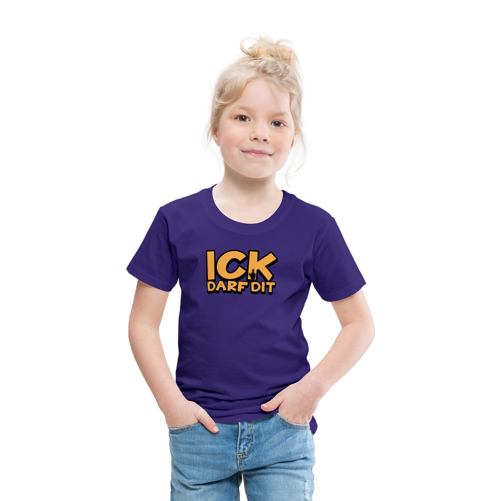 ICK DARF DIT - Kinder Premium T-Shirt - Lila