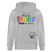 LIEBE IS BUNT-Unisex Bio-Kapuzenjacke - Grau meliert