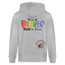 LIEBE IS BUNT-Unisex Bio-Kapuzenjacke - Grau meliert