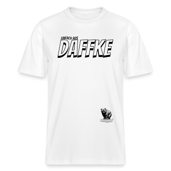 AUS DAFFKE-Relaxed Fit Unisex Bio-T-Shirt - Weiß
