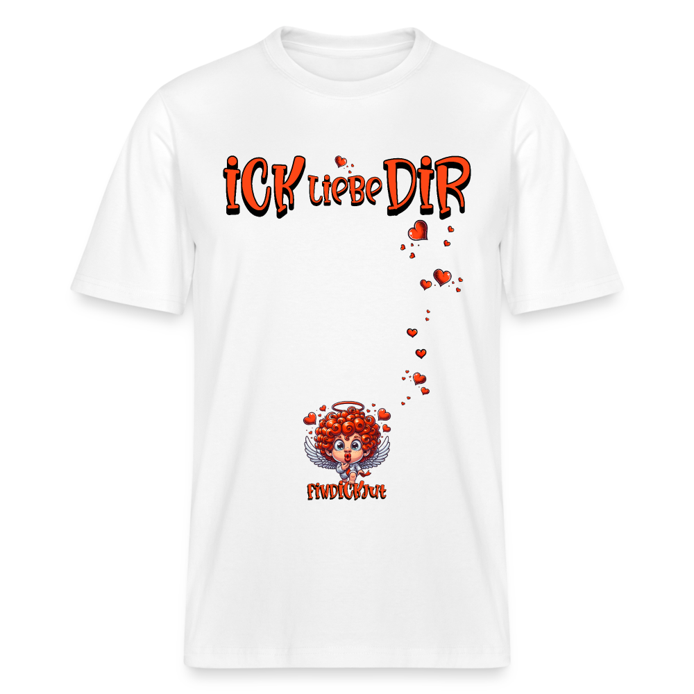 ICK LIEBE DIR-Relaxed Fit Unisex Bio-T-Shirt - Weiß