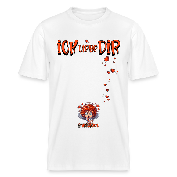 ICK LIEBE DIR-Relaxed Fit Unisex Bio-T-Shirt - Weiß