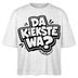 Berliner Spruch-DA KIEKSTE WA?-Frauen Boxy Bio-T-Shirt - Weiß meliert