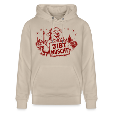 Berlin Weihnachts-Souvenir 2026- JIBT NÜSCHT-Unisex Bio-Hoodie - Beige
