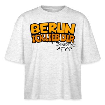 BERLIN ICK LIEB DIR - Frauen Boxy Bio-T-Shirt - Weiß meliert