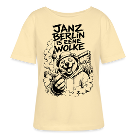 JANZ BERLIN IS EENE WOLKE-Rundhals Frauen Bio-T-Shirt - Creme
