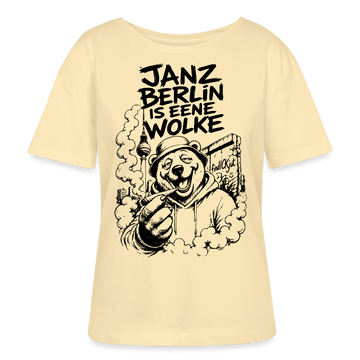 JANZ BERLIN IS EENE WOLKE-Rundhals Frauen Bio-T-Shirt - Creme
