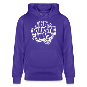 DA KIEKSTE WA?-Unisex Bio-Hoodie-mit Berliner Spruch - Purple Love 