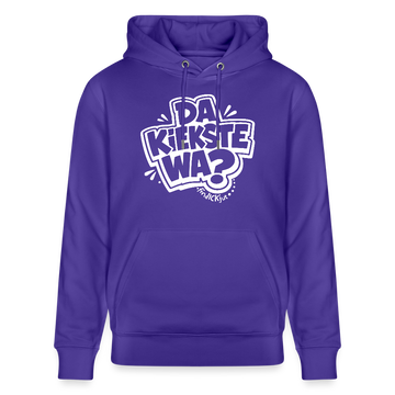DA KIEKSTE WA?-Unisex Bio-Hoodie-mit Berliner Spruch - Purple Love 