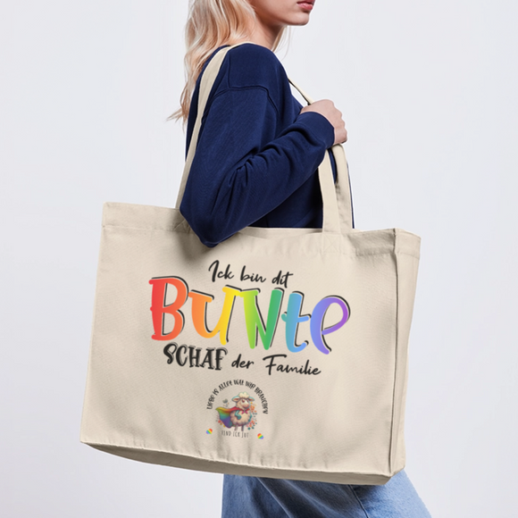 LIEBE IS BUNT-Einkaufstasche - Naturweiß