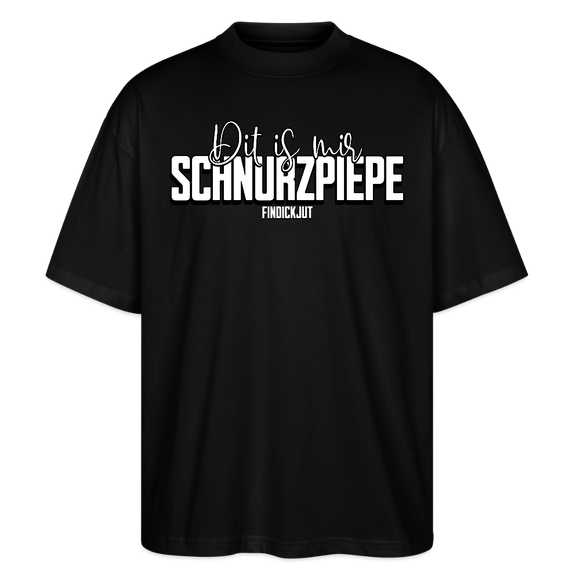 SCHNURZPIEPE-Oversized Unisex Bio T-Shirt II - Schwarz