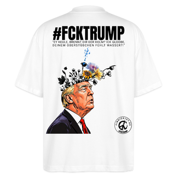 #FCKTRUMP-Oversized Unisex Bio T-Shirt - Weiß