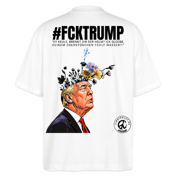 #FCKTRUMP-Oversized Unisex Bio T-Shirt - Weiß