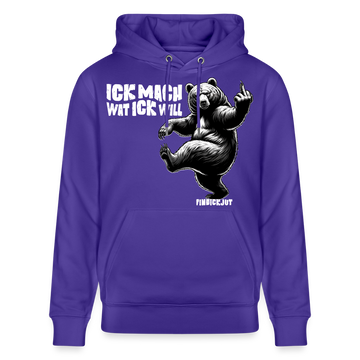 ICK MACH WAT ICK WILL-Unisex Bio-Hoodie III - Purple Love 