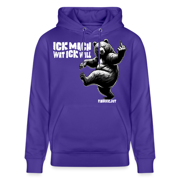 ICK MACH WAT ICK WILL-Unisex Bio-Hoodie III - Purple Love 