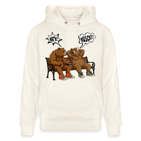 Berliner Bären mit Berliner Schnauze-WATN'? NÜSCHT-Unisex Bio-Hoodie - Naturweiß 