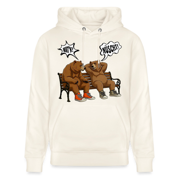 Berliner Bären mit Berliner Schnauze-WATN'? NÜSCHT-Unisex Bio-Hoodie - Naturweiß 