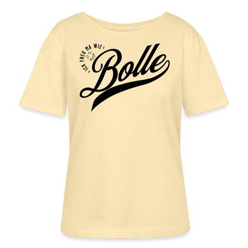 ICK FREU MA WIE BOLLE-Rundhals Frauen Bio-T-Shirt II - Creme