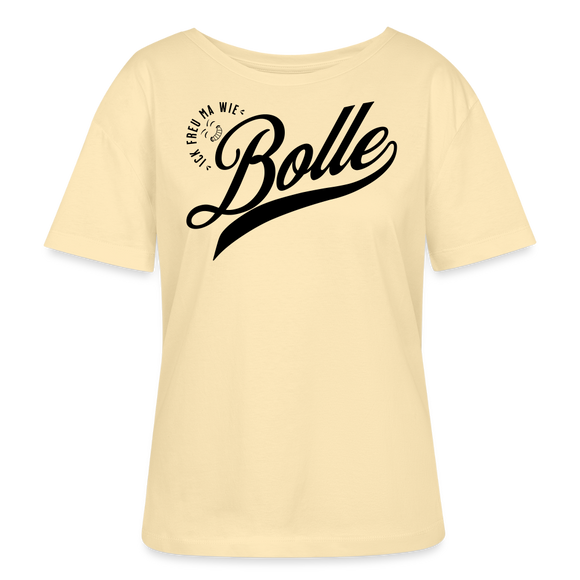 ICK FREU MA WIE BOLLE-Rundhals Frauen Bio-T-Shirt II - Creme