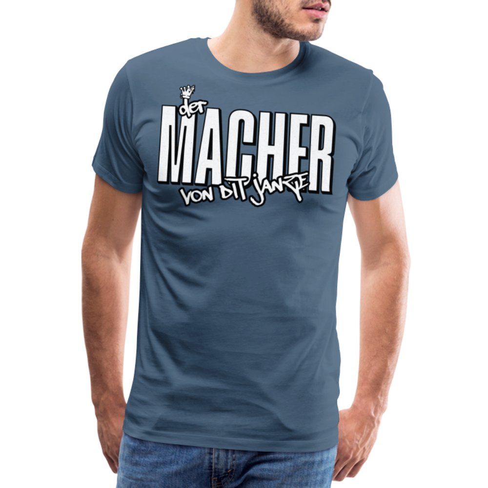 DER MACHER VON DIT JANZE - Männer Premium T-Shirt - Blaugrau