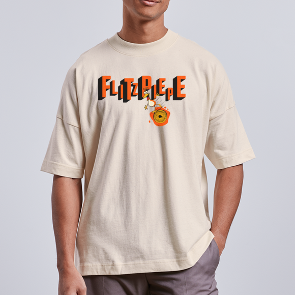 FLITZPIEPE - Unisex Oversize Bio-T-Shirt - Naturweiß