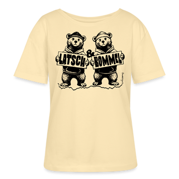 LATSCH & BOMMEL-Rundhals Frauen Bio-T-Shirt - Creme