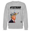 #FCKTRUMP-Unisex Bio-Sweatshirt - Grau meliert
