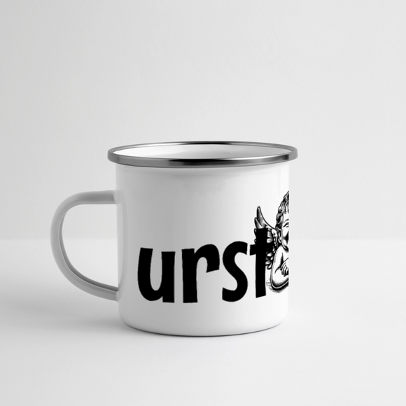 URST SCHAU - Panorama Emaille-Tasse - Weiß
