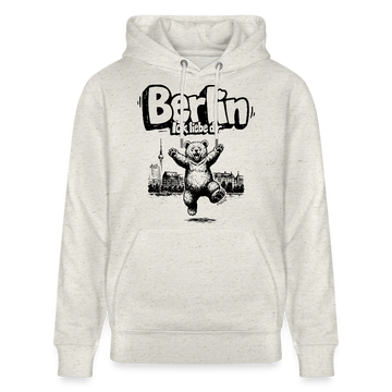 BERLIN ICK LIEBE DIR-Unisex Bio-Hoodie - Beige meliert