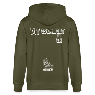 DIT ESKALIERT EH-Unisex Bio-Kapuzenjacke - Khaki