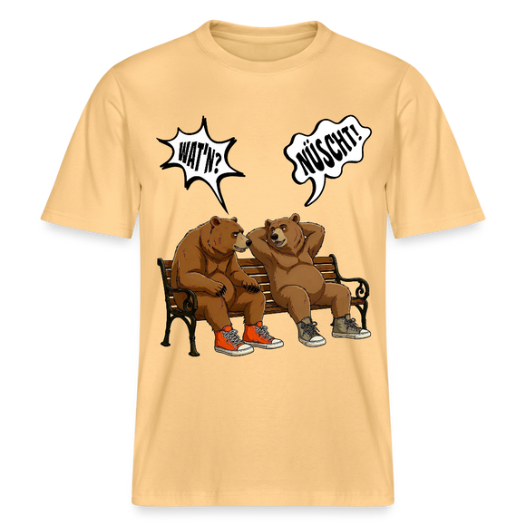 Berliner Bär mit berliner Schnauze-WATN?NÜSCHT- RELAXED FIT Unisex Organic T-Shirt - Hellgelb