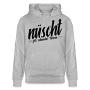 NÜSCHT FÜR SCHWACHE NERVEN-Unisex Bio-Hoodie mit Berliner Schnauze - Grau meliert