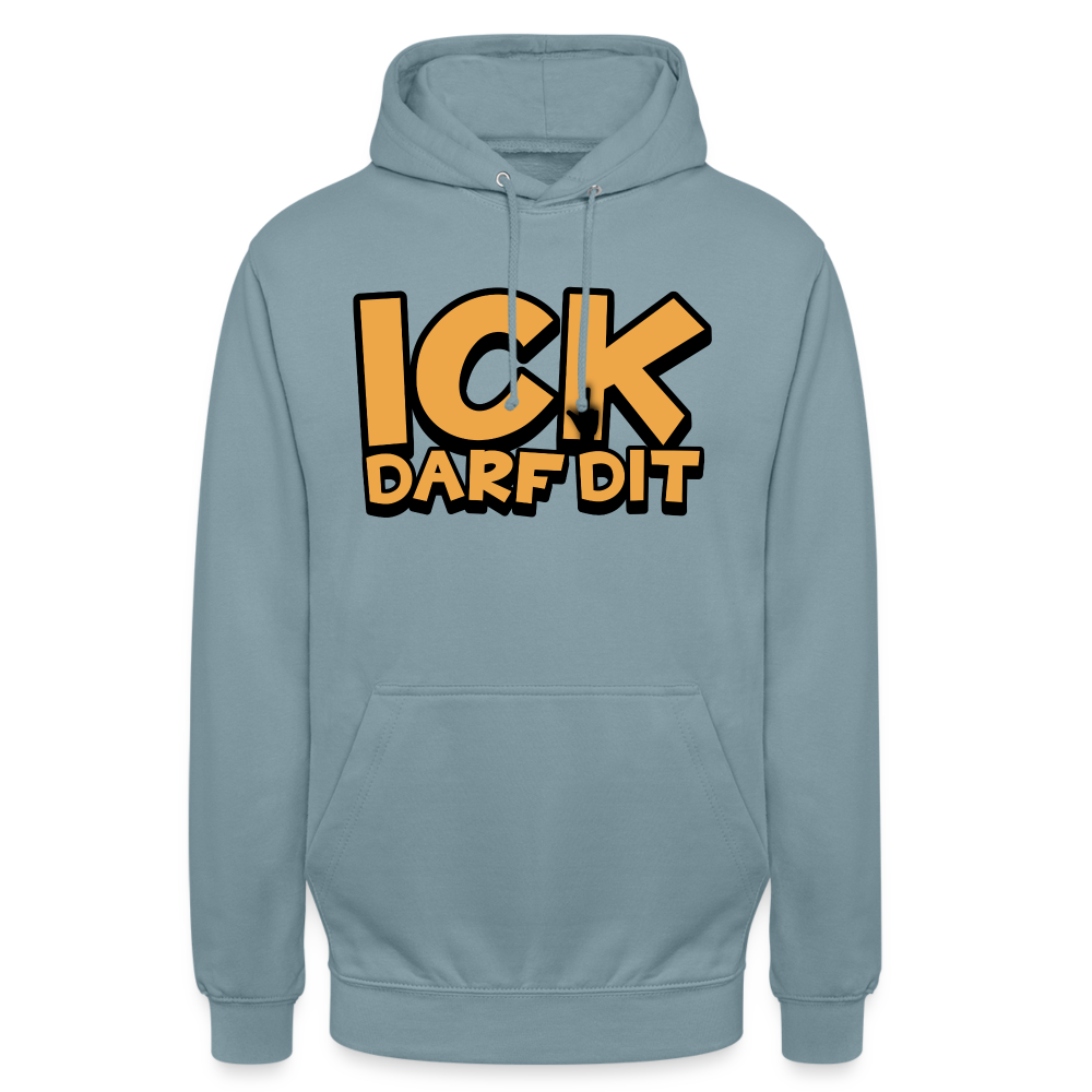 ICK DARF DIT - Hoodie - Nebelblau