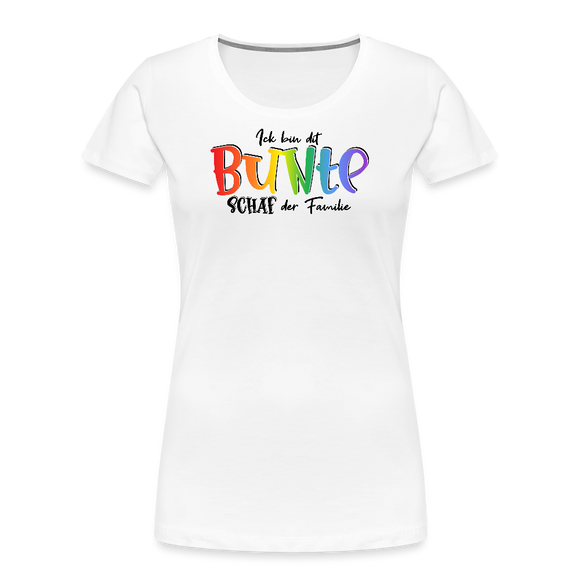 LIEBE IS BUNT-Frauen Premium Bio T-Shirt - Weiß