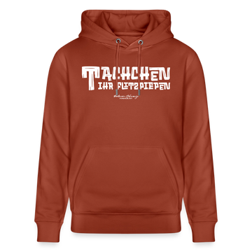 Berliner Begrüssung-TACHCHEN IHR FLITZPIEPEN- Bio-Hoodie - Terrakotta