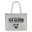 ICK GLOOB MEEN SCHWEIN PFEIFT-Einkaufstasche - Grau meliert