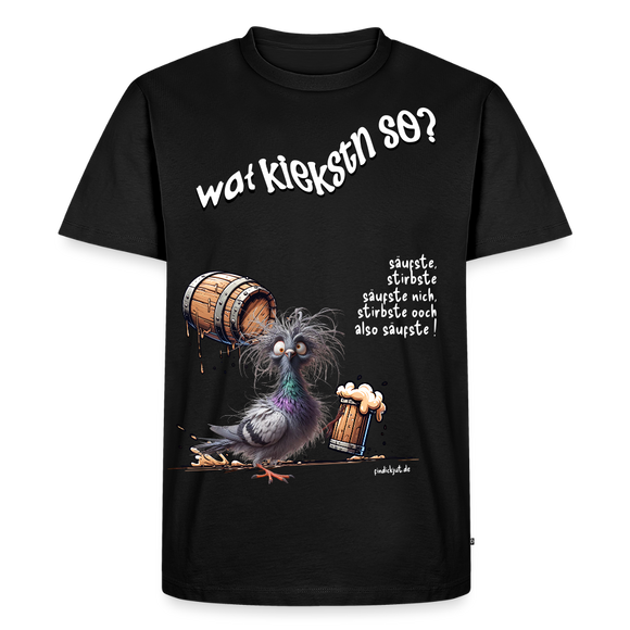 WAT KIEKSTN SO?-Männer Premium Bio T-Shirt - Schwarz