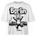 Berlin Souvenir-Frauen Boxy Bio-T-Shirt-BERLIN ICK LIEBE DIR - Weiß meliert