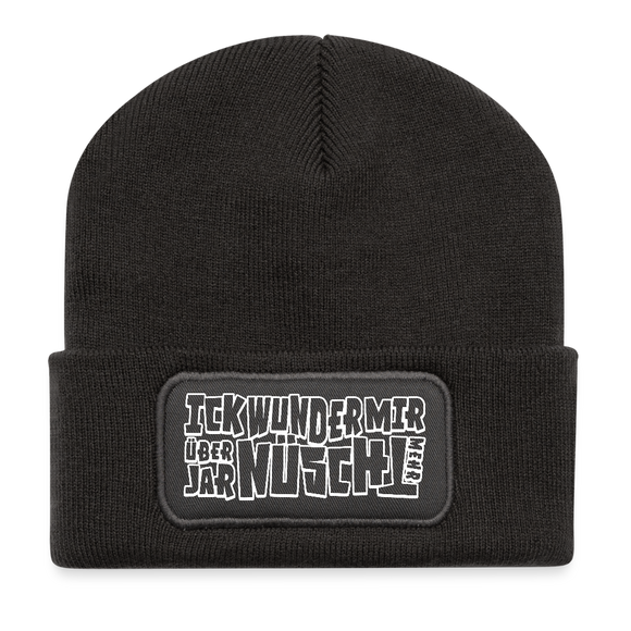 Berliner Spruch-ICK WUNDER MIR-Beanie - Dunkelgrau